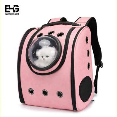 Airline approved Leather Breathable comfortable travel dog carrier cages holder pet carrier bag backpack